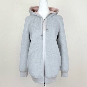 St. John Angora Cashmere Wool Blend Heather Gray & Pink Hooded Jacket / Coat 10